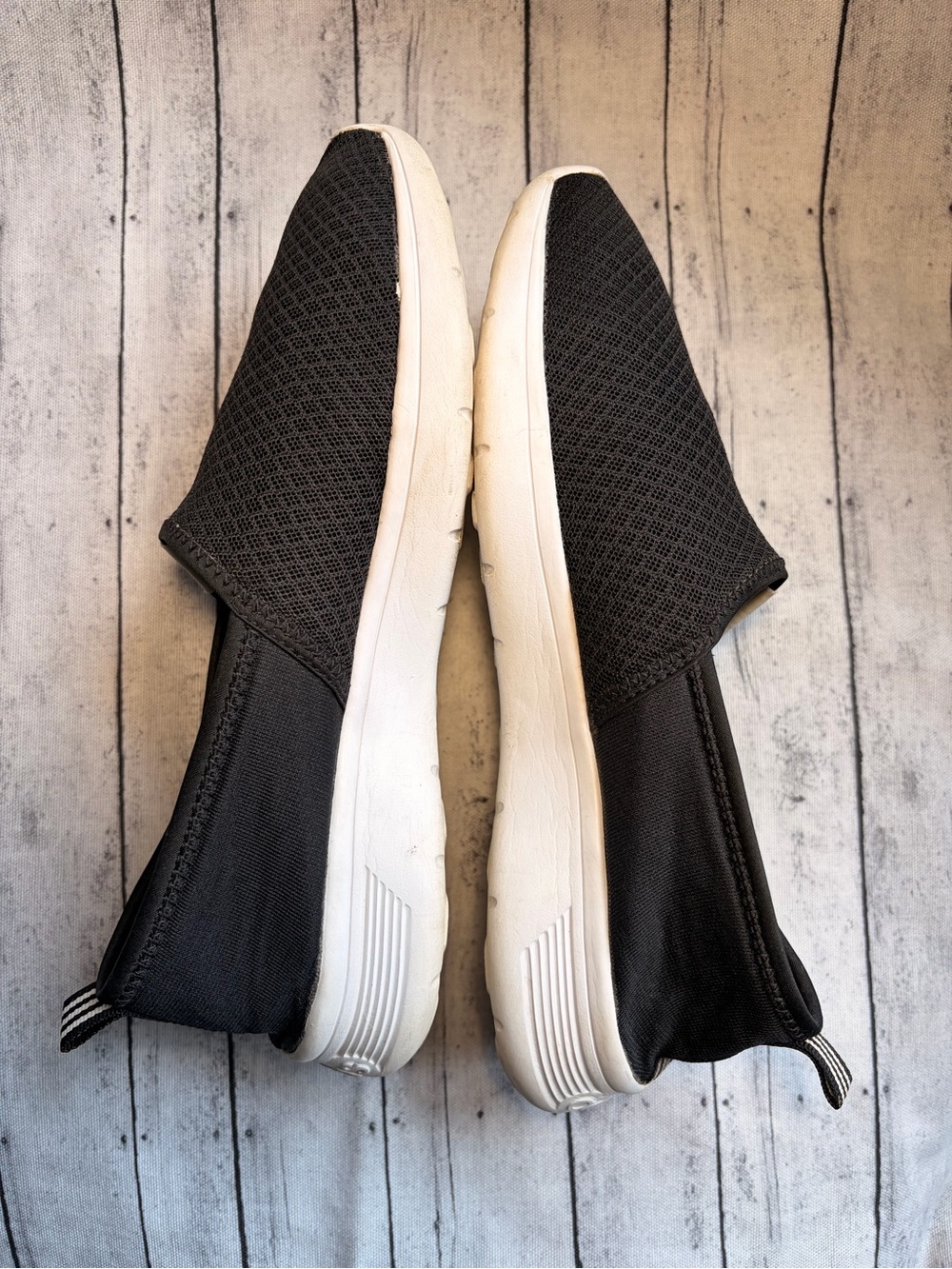 adidas Women’s CloudFoam Slip-On Casual Sneakers in Black - Picture 4 of 6